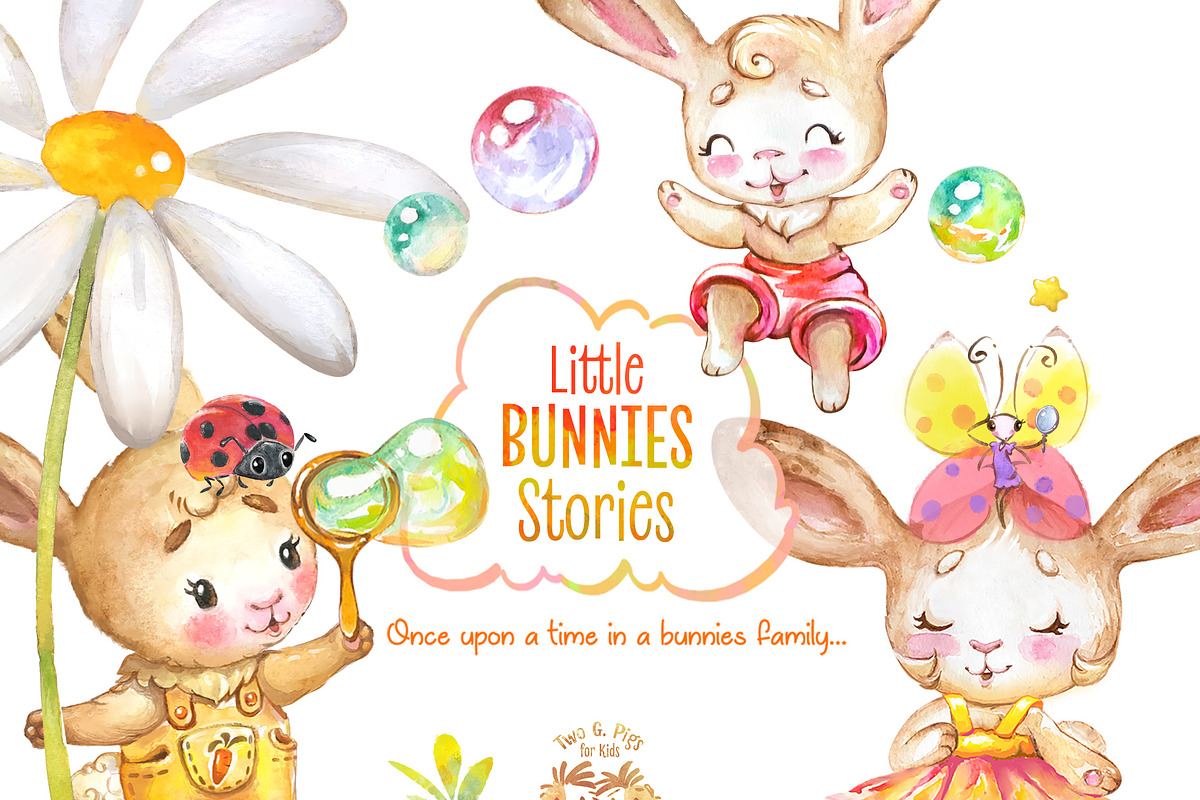 Little Bunnies. Watercolor Stories in Illustrations - product preview 8
