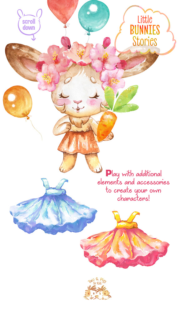 Little Bunnies. Watercolor Stories in Illustrations - product preview 1
