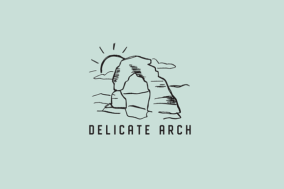 KMBO Delicate Arch Graphic in Illustrations - product preview 2