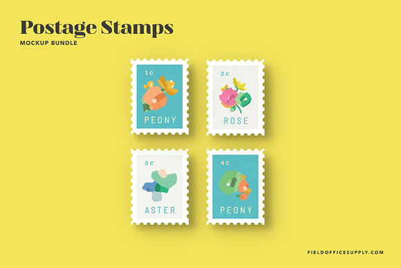Postage Stamp Mockup Bundle in Product Mockups - product preview 1