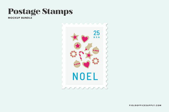 Postage Stamp Mockup Bundle in Product Mockups - product preview 3