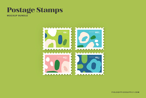 Postage Stamp Mockup Bundle in Product Mockups - product preview 6