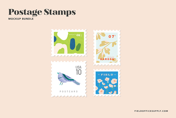 Postage Stamp Mockup Bundle in Product Mockups - product preview 9