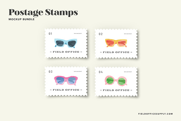 Postage Stamp Mockup Bundle in Product Mockups - product preview 10