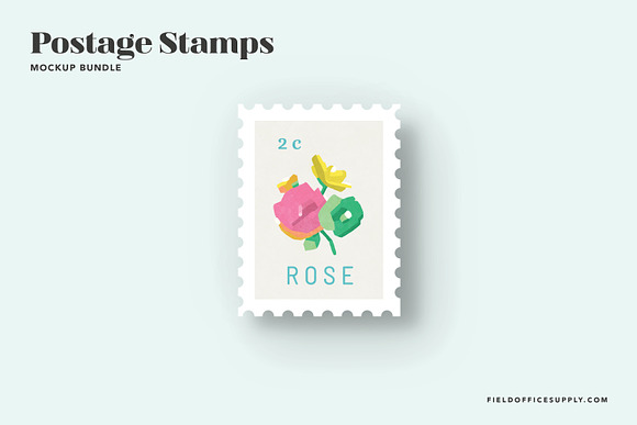 Postage Stamp Mockup Bundle in Product Mockups - product preview 13