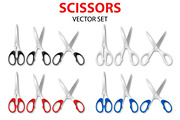 Scissors. Vector Set.