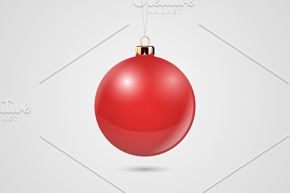 Christmas ball. Vector set. in Illustrations - product preview 1