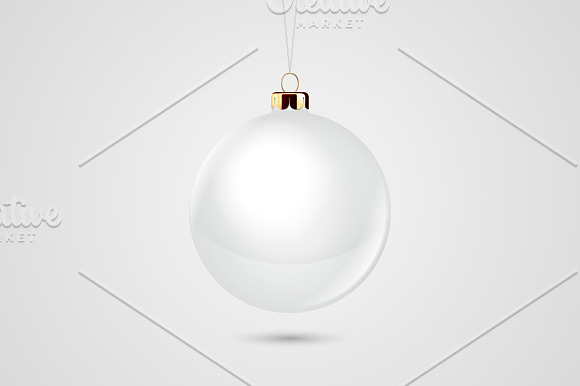 Christmas ball. Vector set. in Illustrations - product preview 2