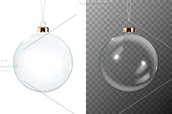 Christmas ball. Vector set. in Illustrations - product preview 4