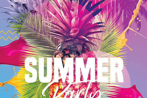 Summer Party Flyer Template in Flyer Templates - product preview 2