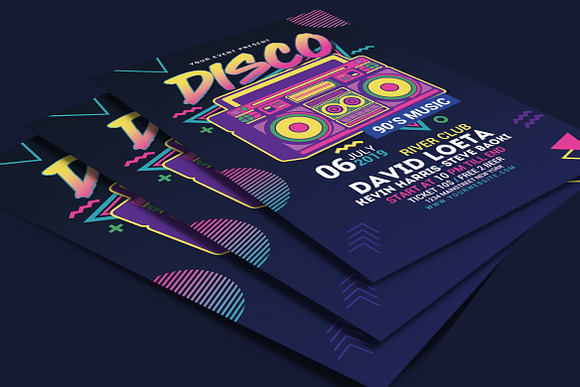 Disco Retro Music Party in Flyer Templates - product preview 3