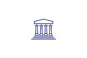 people law pillar logo vector icon