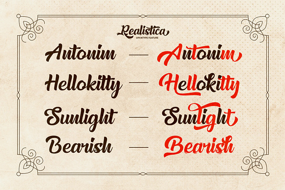 Realistica Font in Script Fonts - product preview 5