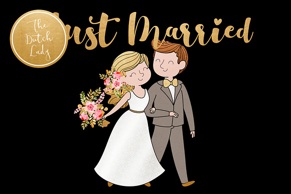 Wedding Day & Marriage Clipart Set in Illustrations - product preview 1