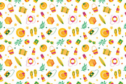 seamless pattern of summer vacations
