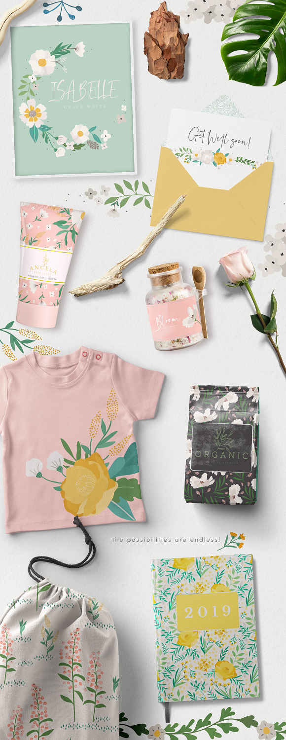 Floral Illustrations and Patterns in Illustrations - product preview 1