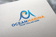 Ocean Marina | Letter M Logo