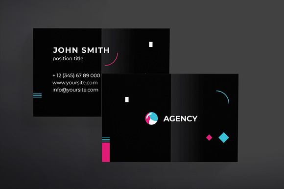 Creative Agency Business Card in Business Card Templates - product preview 1