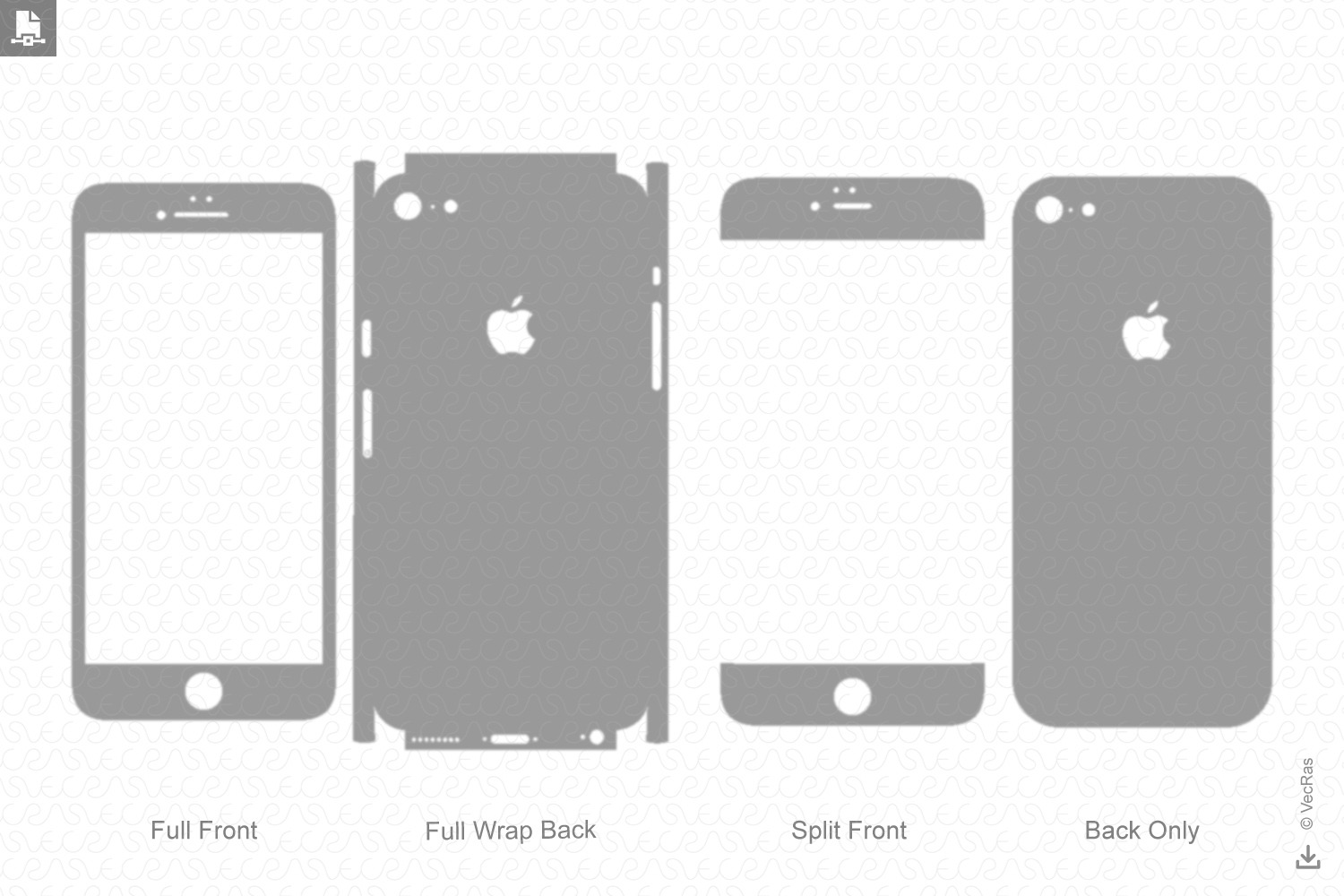 iPhone 6 Plus (2016) Skin Template CustomDesigned Illustrations