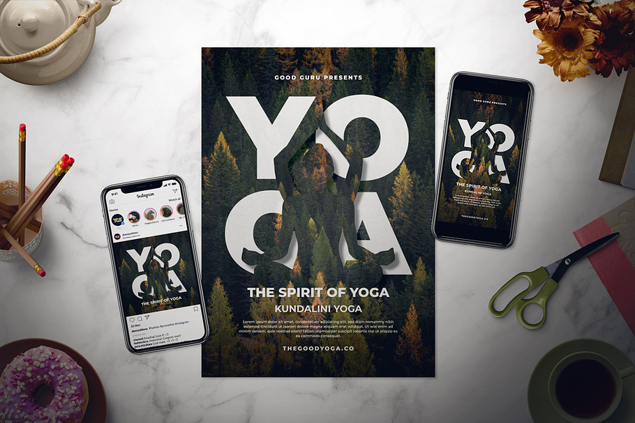Yoga Flyer Set in Flyer Templates - product preview 8