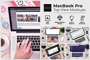 MacBook Top View Responsive Mockups
