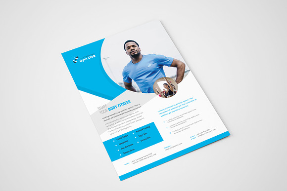 Shape Your Body Gym Flyer Template in Flyer Templates - product preview 1