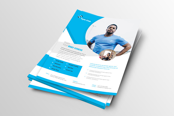 Shape Your Body Gym Flyer Template in Flyer Templates - product preview 3