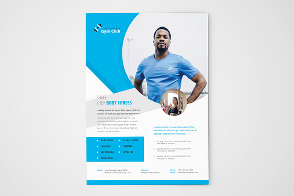 Shape Your Body Gym Flyer Template in Flyer Templates - product preview 4