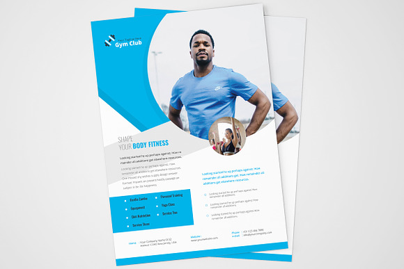Shape Your Body Gym Flyer Template in Flyer Templates - product preview 6