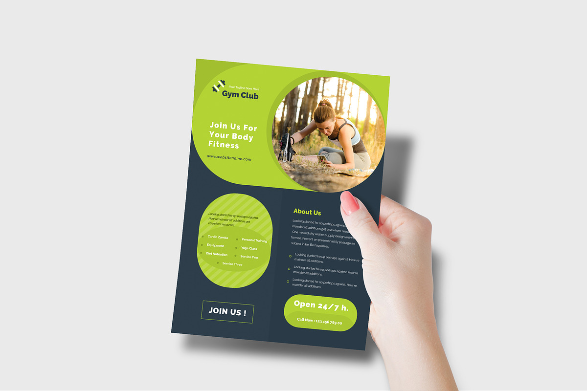 Body Fitness Flyer Design Template in Flyer Templates - product preview 8