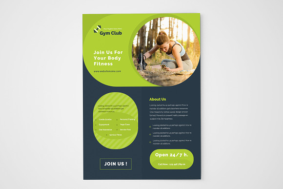 Body Fitness Flyer Design Template in Flyer Templates - product preview 2