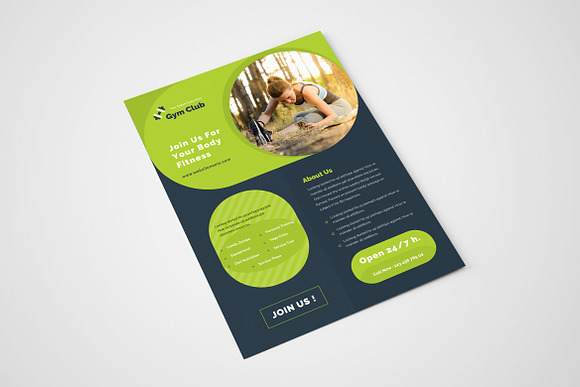 Body Fitness Flyer Design Template in Flyer Templates - product preview 3