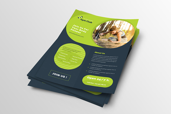 Body Fitness Flyer Design Template in Flyer Templates - product preview 4