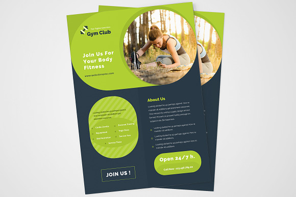 Body Fitness Flyer Design Template in Flyer Templates - product preview 5