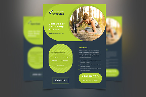 Body Fitness Flyer Design Template in Flyer Templates - product preview 6