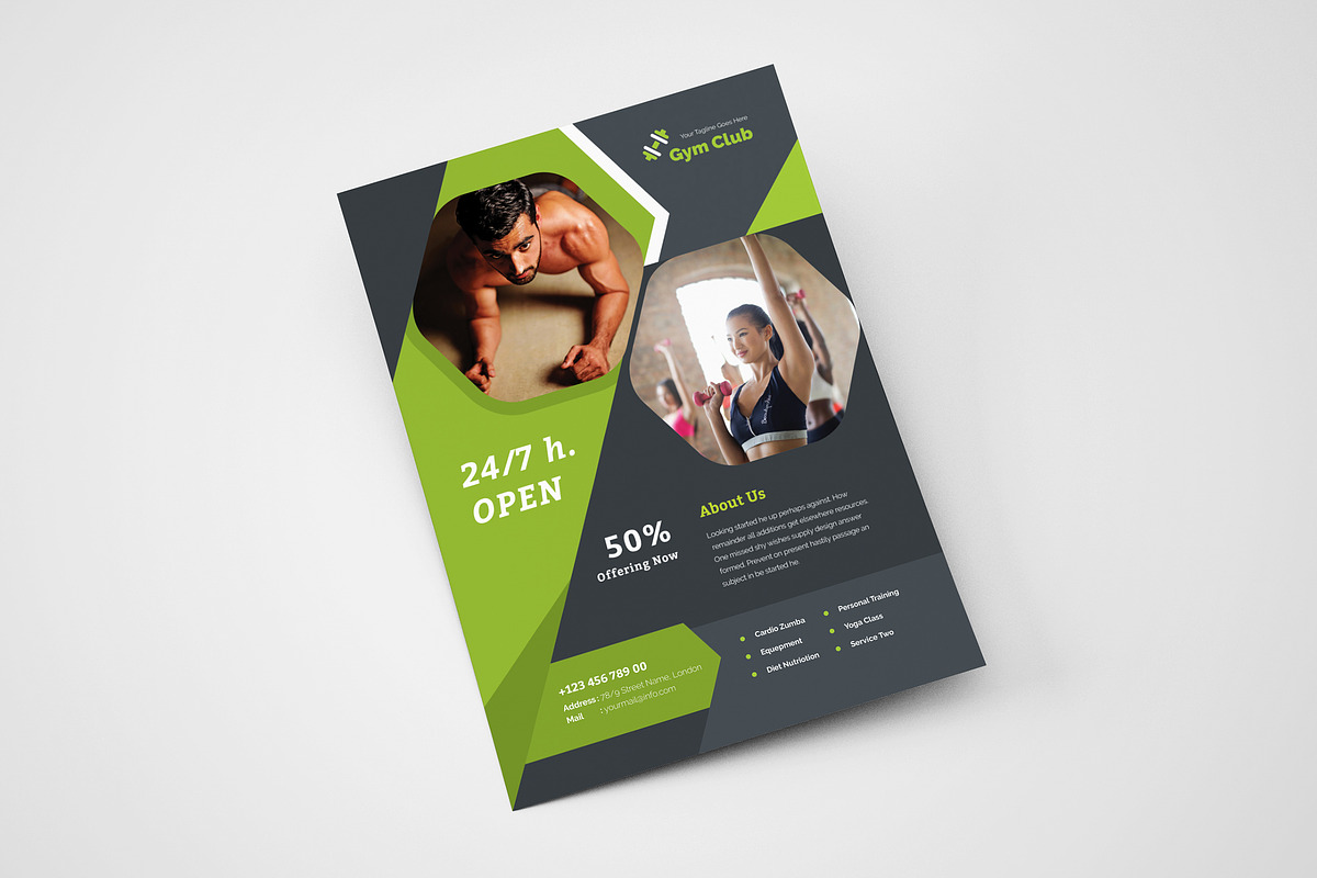 Creative Gymnasium Flyer in Flyer Templates - product preview 8