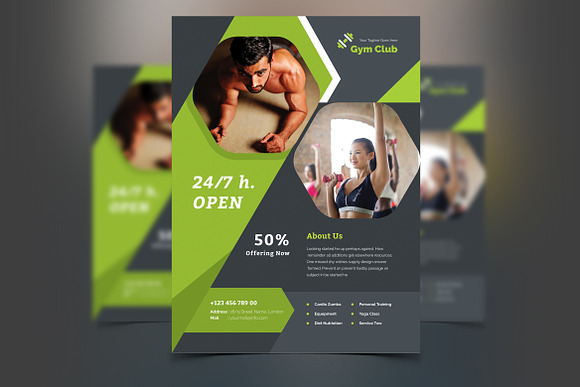 Creative Gymnasium Flyer in Flyer Templates - product preview 3