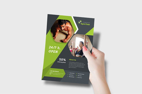 Creative Gymnasium Flyer in Flyer Templates - product preview 4