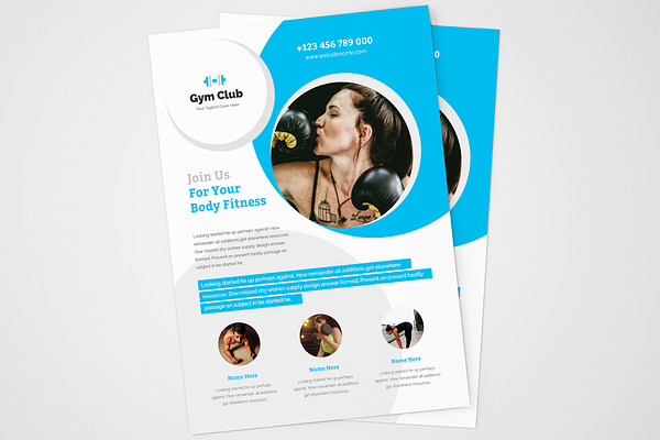 Body Fitness Gym Flyer Template