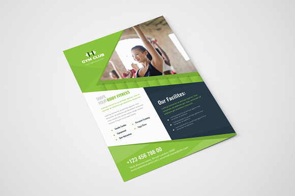 Shape Your Body Fitness Flyer Design in Flyer Templates - product preview 1