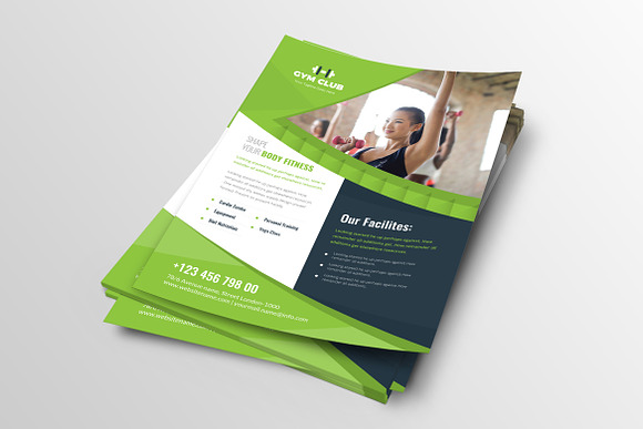 Shape Your Body Fitness Flyer Design in Flyer Templates - product preview 2
