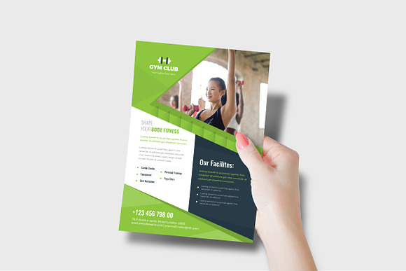 Shape Your Body Fitness Flyer Design in Flyer Templates - product preview 4