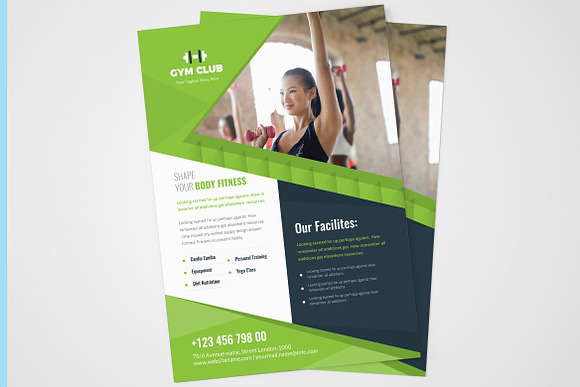 Shape Your Body Fitness Flyer Design in Flyer Templates - product preview 5