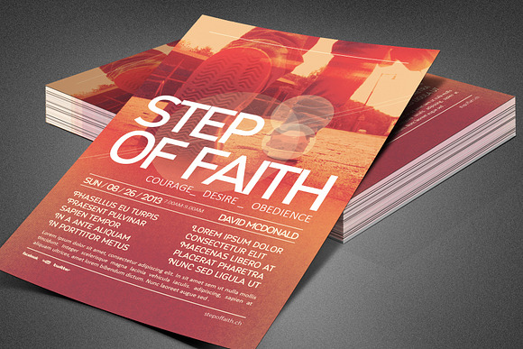 Step of Faith Church Flyer Template in Flyer Templates - product preview 5