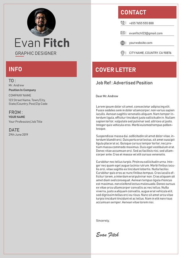Clean Resume/CV in Letter Templates - product preview 4