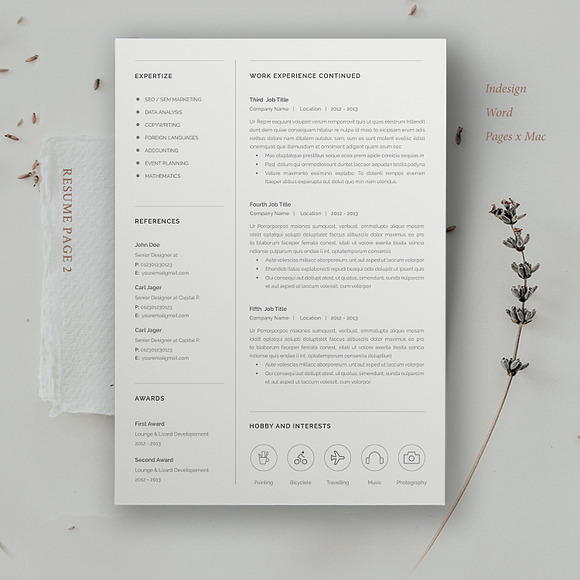Resume / Cv / Ava in Resume Templates - product preview 1