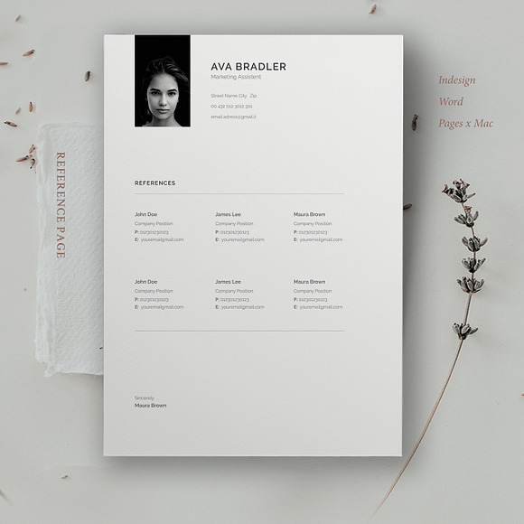 Resume / Cv / Ava in Resume Templates - product preview 4