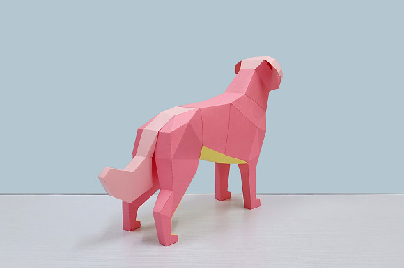 DIY Golden Retriever - 3d papercraft in Templates - product preview 3