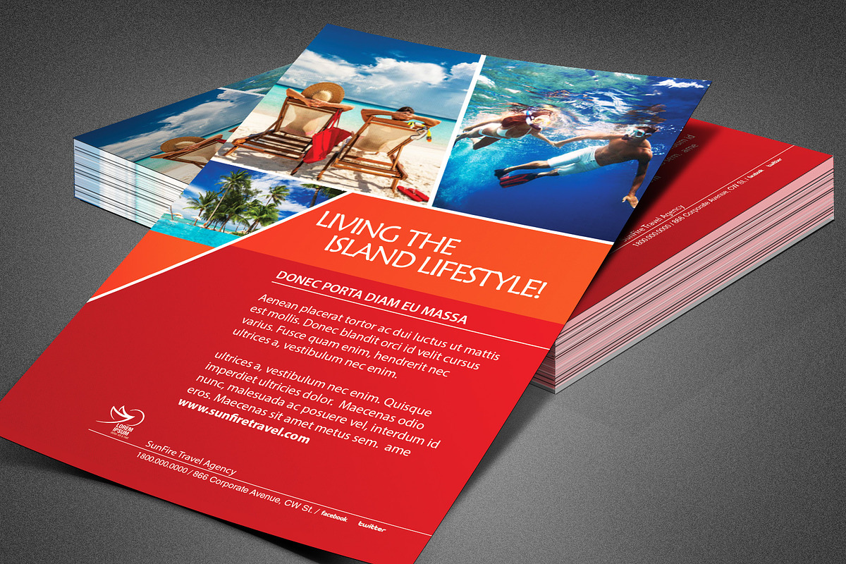 Island Lifestyle Vacation Flyer in Flyer Templates - product preview 8