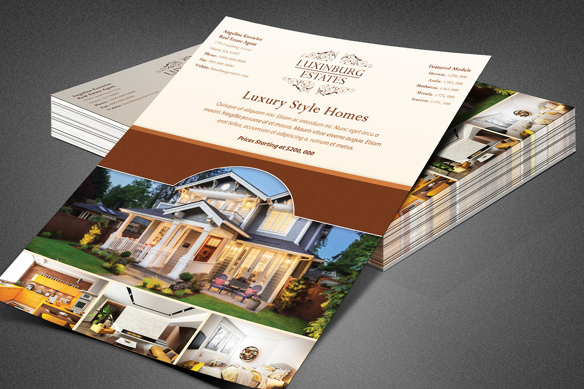 Luxury Real Estate Flyer Template in Flyer Templates - product preview 8